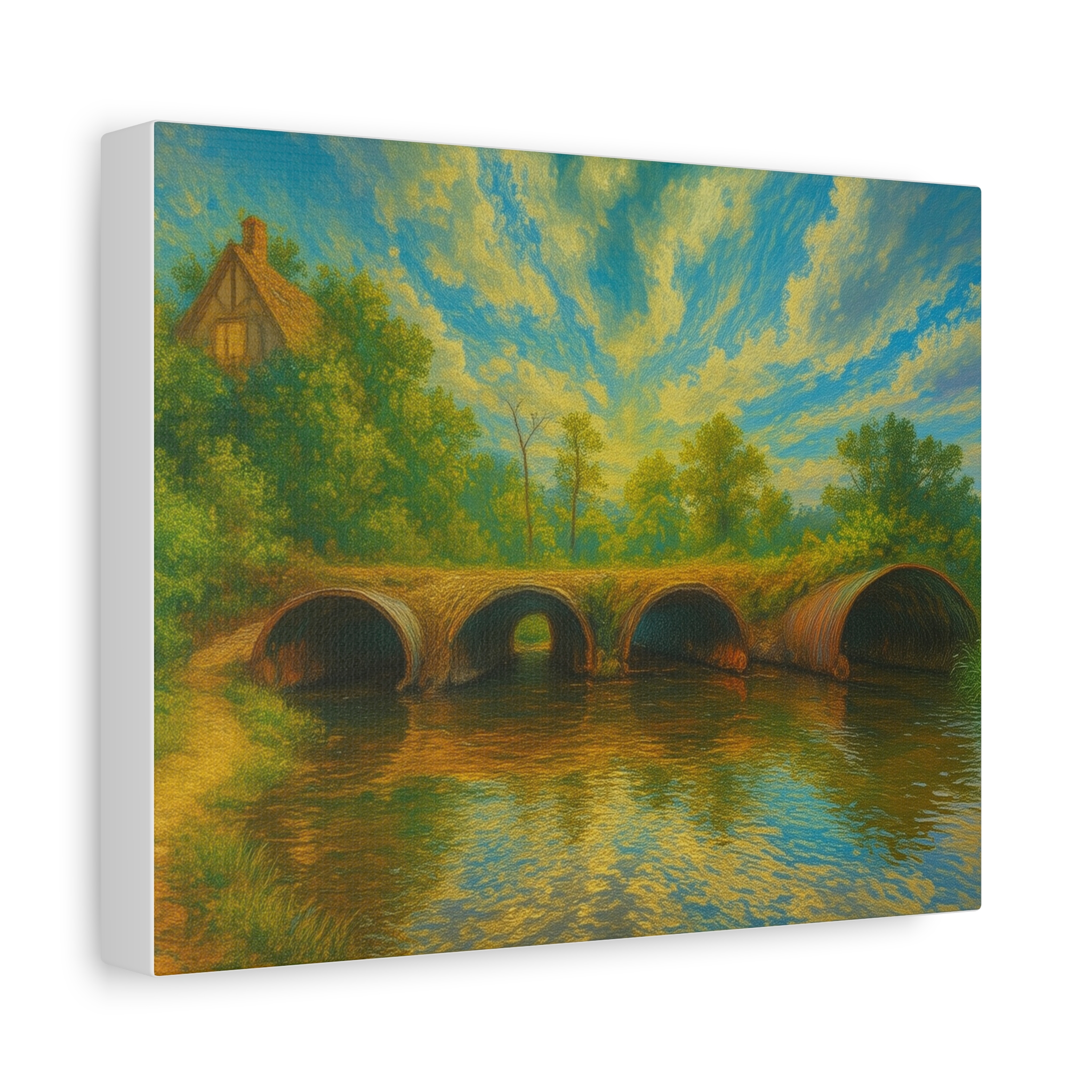 Four Tranquil Pipes at the Summer Cottage on Canvas - Image 3