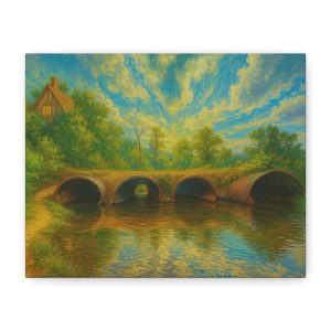 Four Tranquil Pipes at the Summer Cottage on Canvas